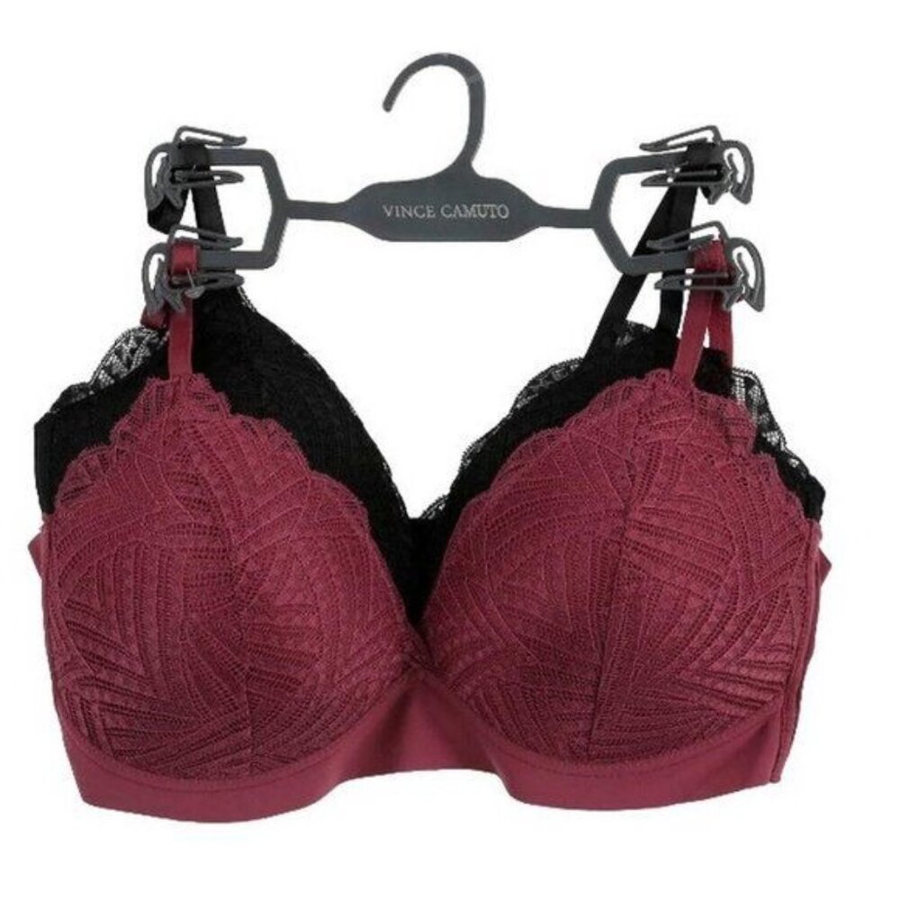 Vince Camuto Laced Lightly Lined Bra Set of Two 34C